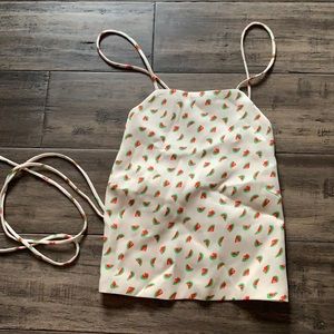 Cute watermelon backless crop top size small